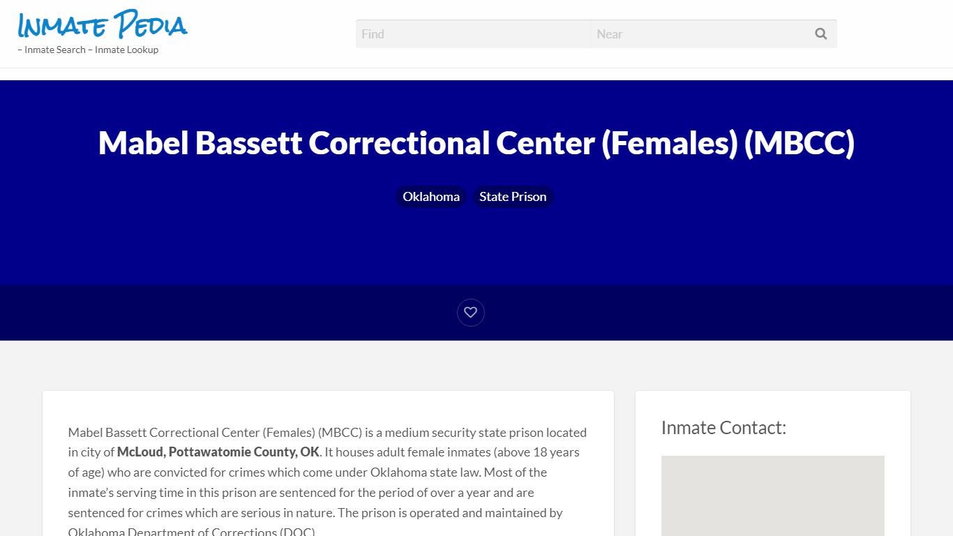 Mabel Bassett Correctional Center (Females) (MBCC ...